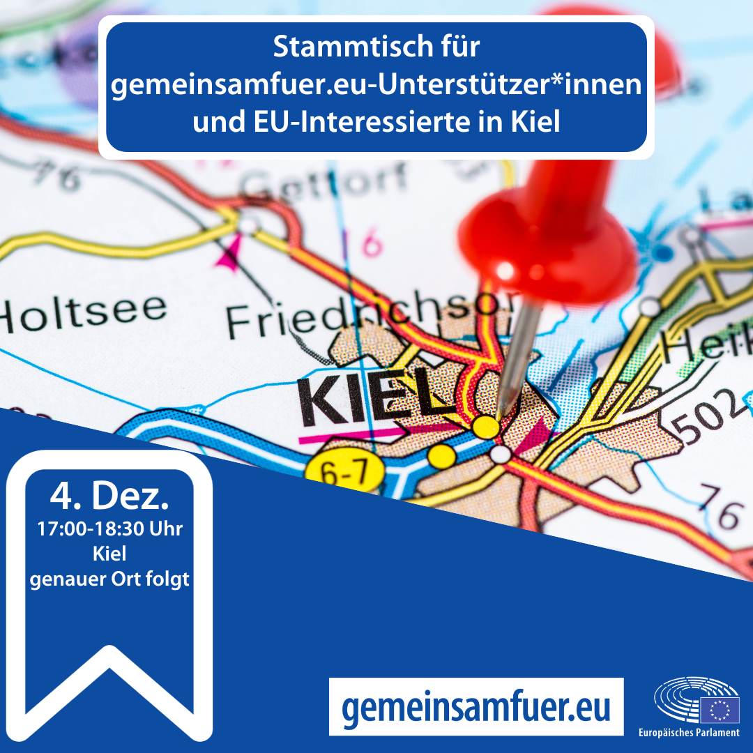 Stammtisch für gemeinsamfuer.eu-Unterstützer*innen und EU-interessierte Bürger*innen in Kiel
